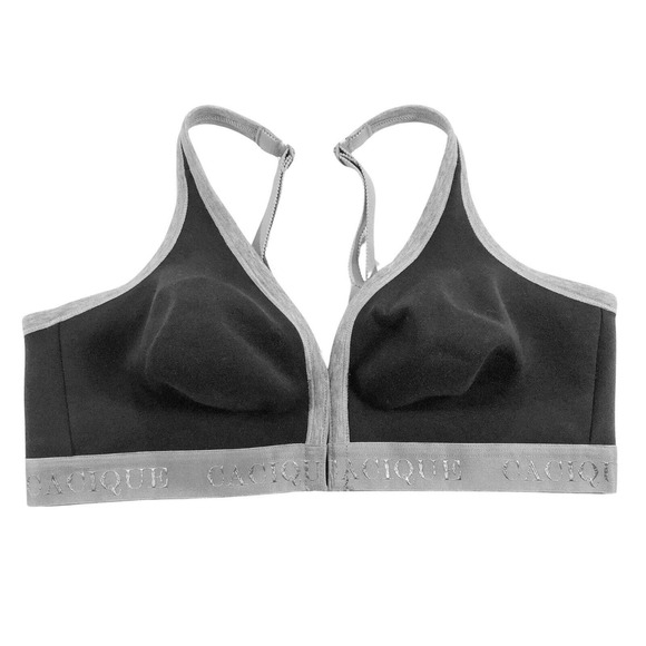 Lane Bryant Cacique Soft Knit Bra with Wireless Cup and Front Closure Womens 38C - Picture 2 of 7